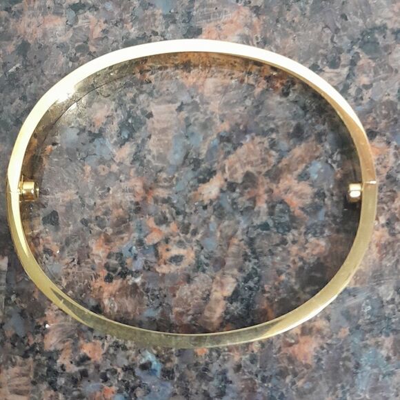 Unisex Faux Gold Bangle Bracelet with Faux Diamonds and Screwdriver...New - Picture 2 of 6
